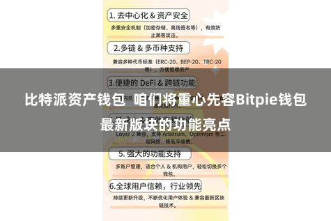 比特派资产钱包 咱们将重心先容Bitpie钱包最新版块的功能亮点