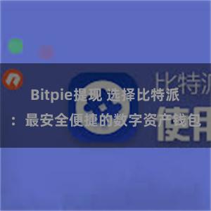 Bitpie提现 选择比特派：最安全便捷的数字资产钱包