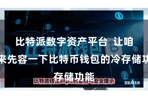 比特派数字资产平台  让咱们来先容一下比特币钱包的冷存储功能